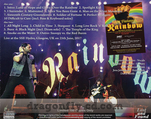 RAINBOW / LIVE IN GLASGOW 2017 (2CDR)