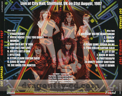 DEF LEPPARD / SHEFFIELD 1987 (2CDR)