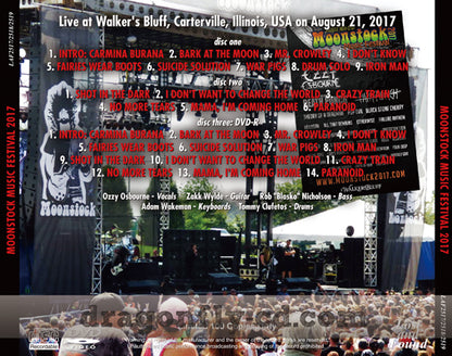 OZZY OSBOURNE / MOONSTOCK MUSIC FESTIVAL 2017 (2CDR+1DVDR)