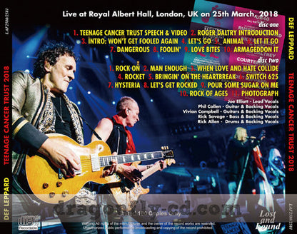 DEF LEPPARD / TEENAGE CANCER TRUST 2018 (2CDR)