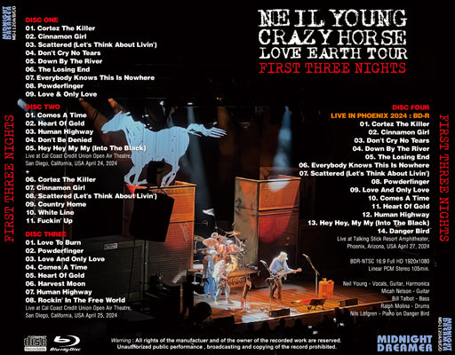 NEIL YOUNG & CRAZY HORSE / LOVE EARTH TOUR 2024 PRIMERAS TRES NOCHES (3 HABITACIONES + 1 BAÑO)