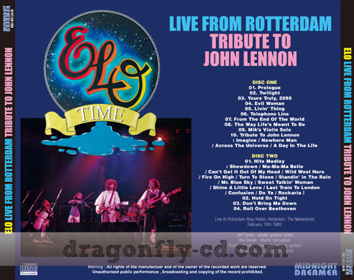 E.L.O. / LIVE FROM ROTTERDAM TRIBUTE TO JOHN LENNON (2CDR)