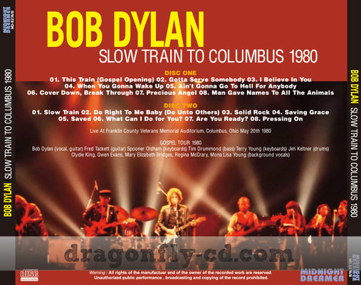 BOB DYLAN / SLOW TRAIN TO COLUMBUS 1980 (2CDR)