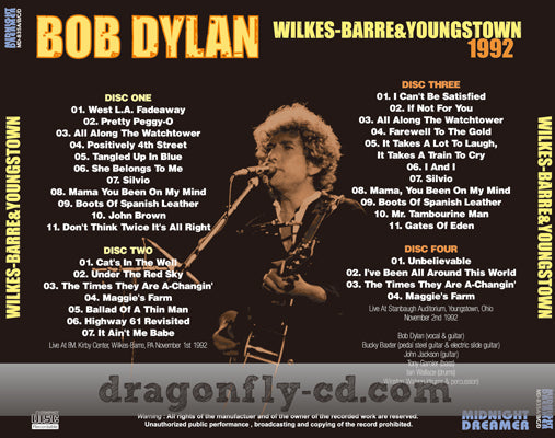 BOB DYLAN / WILKES-BARRE & YOUNGSTOWN (4CDR)