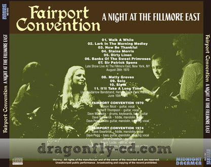 FAIRPORT CONVENTION / A NIGHT AT THE FILLMORE EAST (1CDR)
