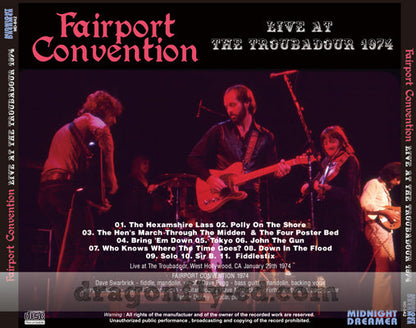 FAIRPORT CONVENTION / LIVE AT THE TROUBADOUR 1974 (1CDR)