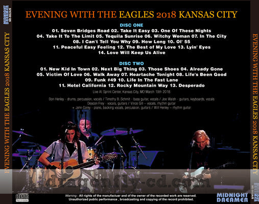 EAGLES / EVENING WITH THE EAGLES 2018 KANSAS CITY (2CDR)