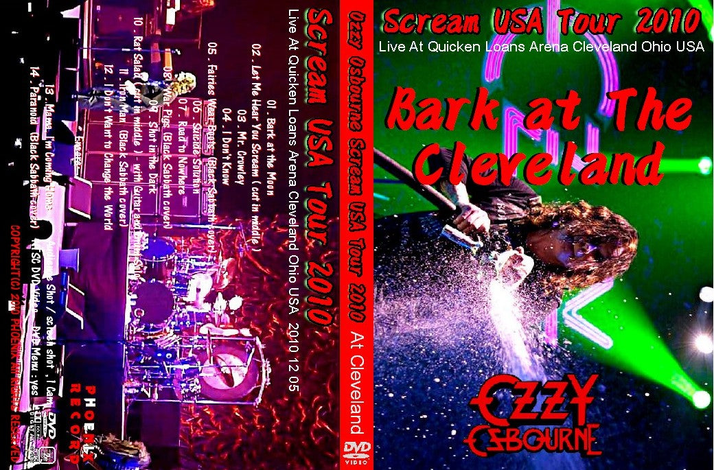 Ozzy Osbourne / Scream USA Tour 2010 Quicken Loans Arena Cleveland Ohio USA (1DVDR)
