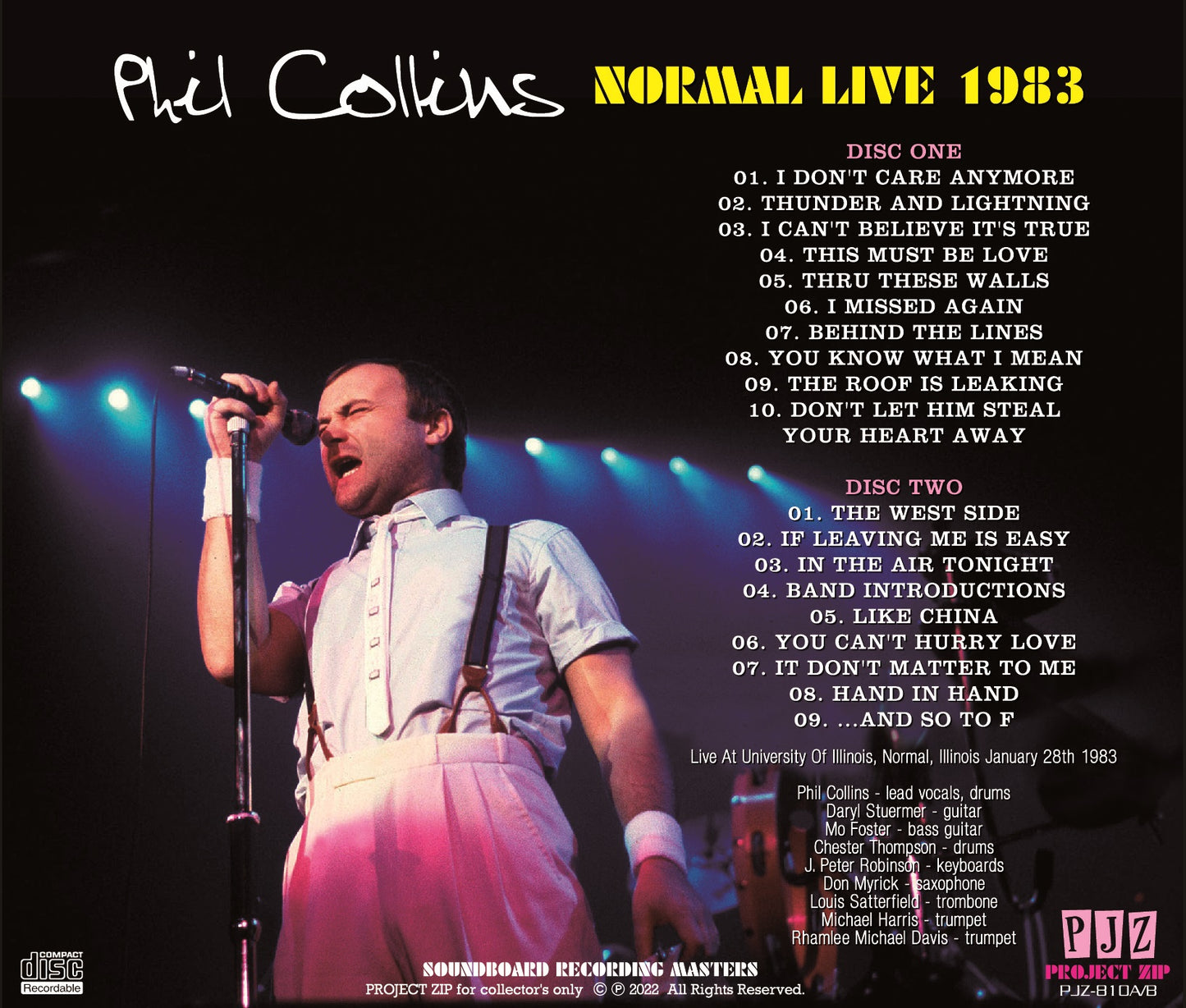 PHIL COLLINS / NORMAL LIVE 1983 SOUNDBOARD (2CDR)