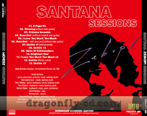 SANTANA / ZEBOP! SESSIONS SOUNDBOARD (1CDR)