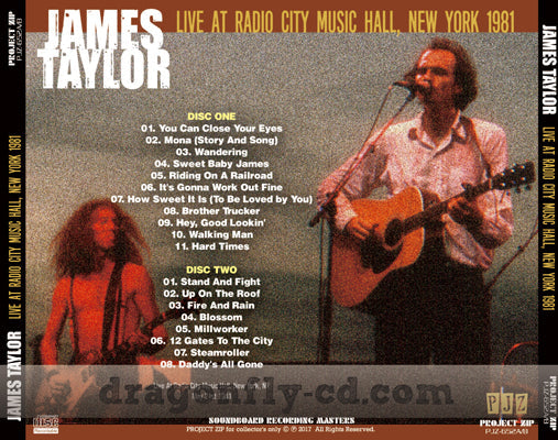 JAMES TAYLOR / LIVE AT RADIO CITY MUSIC HALL Soundboard (2CDR)