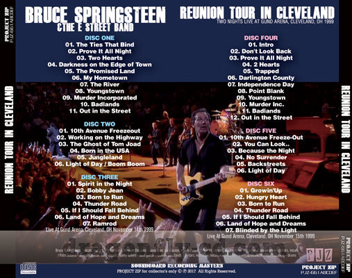 BRUCE SPRINGSTEEN / GIRA DE REUNIÓN EN CLEVELAND Soundboard (6CDR)
