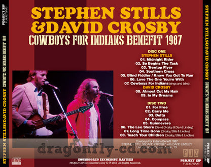 STEPHEN STILLS Y DAVID CROSBY / COWBOYS FOR INDIANS BENEFICIO DE 1987 CAJA DE SONIDO (2 CDR)