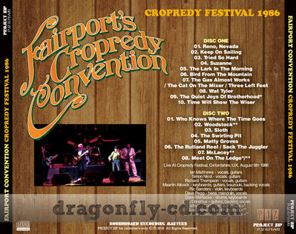 FAIRPORT CONVENTION / CROPREDY FESTIVAL 1986 Soundboard (2CDR)