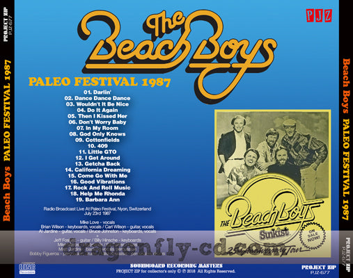 BEACH BOYS / PALEO FESTIVAL 1987 Soundboard (1CDR)