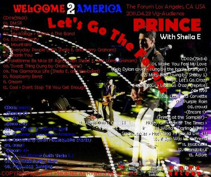 Prince / Welcome 2 America Twenty One Night Stand The Forum Los Angeles 2011.04.23 (3CDR)