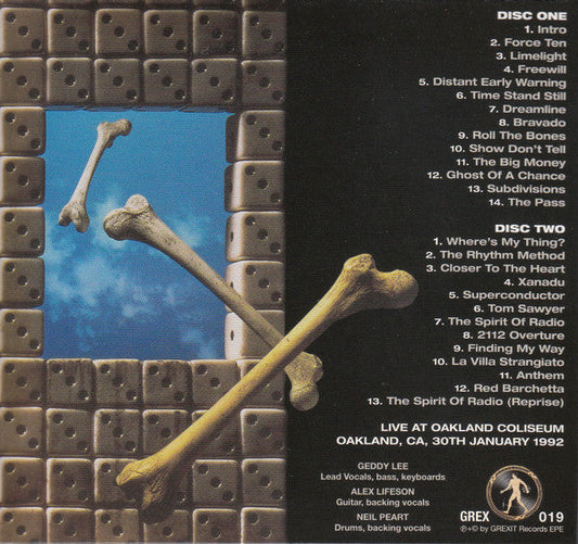 RUSH / ROLL THE BONES TOUR Paper jacket (2CD)