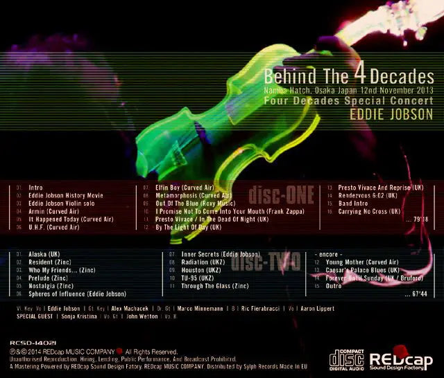 EDDIE JOBSON / Behind The 4 Decades Osaka 2013 (2CDR)