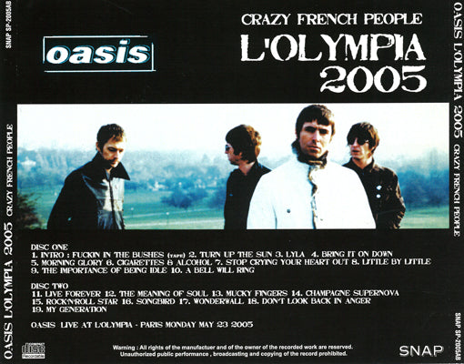OASIS / CRAZY FRENCH PEOPLE (2CDR)
