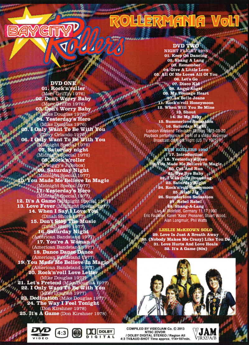BAY CITY ROLLERS / ROLLERMANIA VOL.1 (2DVDR)