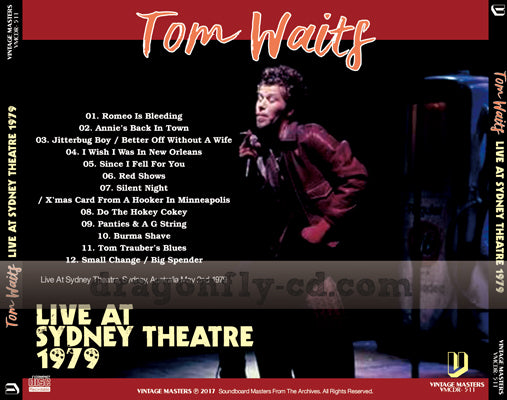 TOM WAITS / LOIVE AT SYDNEY THEATER 1979 SOUNDBOARD (1CDR)