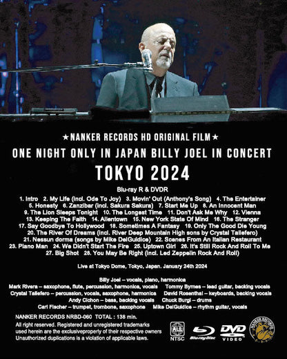 BILLY JOEL / ONE NIGHT ONLY IN JAPAN TOKYO 2024 (1BDR+1DVDR)