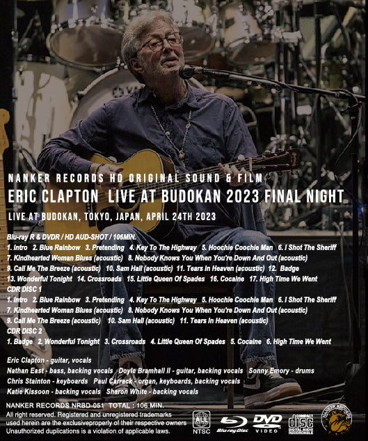 ERIC CLAPTON / LIVE AT BUDOKAN 2023 FINAL NIGHT (1BDR+1DVDR+2CDR)