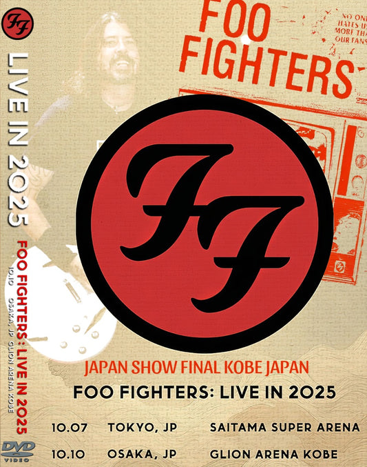 Foo Fighters / 2025 Japan Tour Final Day October 10th Kobe 4cam Audio Multi edit (1DVDR)