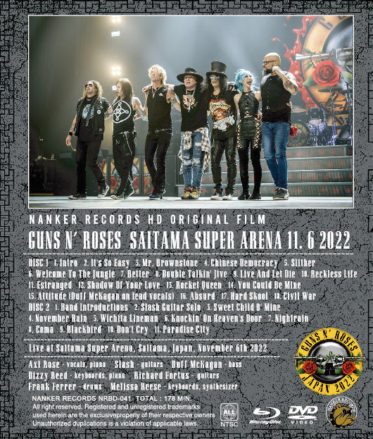 GUNS N' ROSES / SAITAMA SUPER ARENA 11.6 2022 (2BD+2DVD)