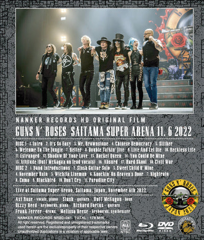 GUNS N' ROSES / SAITAMA SUPER ARENA 11.6 2022 (2BD+2DVD)