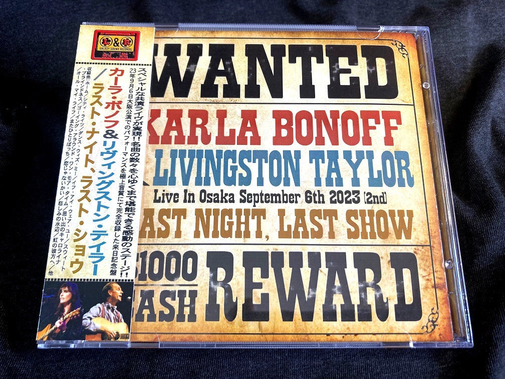 Karla Bonoff & Livingston Taylor / Last night, Last Show Live In Osaka 2023 (2CDR)