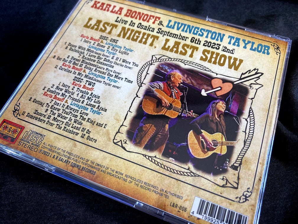 Karla Bonoff & Livingston Taylor / Last night, Last Show Live In Osaka 2023 (2CDR)