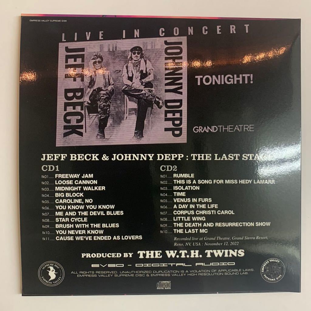 JEFF BECK / THE LAST STAGE (2CD) EMPRESS VALLEY SUPREME DISK with a miniature replica of the ticket