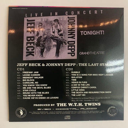JEFF BECK / THE LAST STAGE (2CD) EMPRESS VALLEY SUPREME DISK with a miniature replica of the ticket