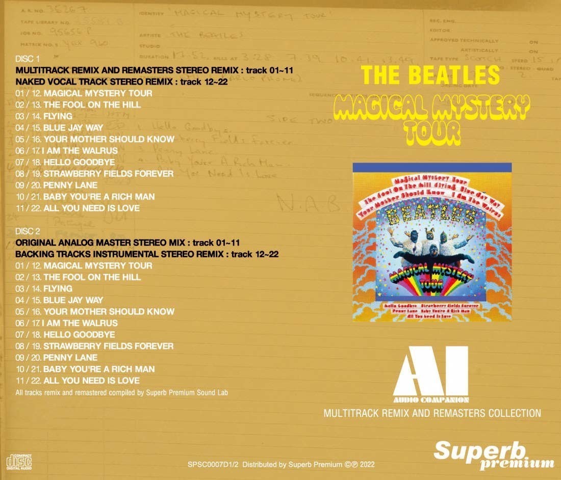 THE BEATLES / AI  AUDIO COMPANION 3 Titles 8CD Set MAGICAL MYSTERY TOUR ABBEY ROAD LET IT BE