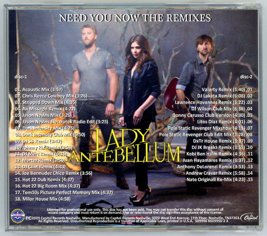 LADY ANTEBELLUM / NEED YOU NOW REMIXES (2CD)