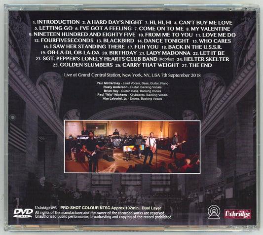 Paul McCartney / LIVE FROM NYC (1DVDR)