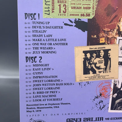 URIAH HEEP / IN BOSTON 1976 Taped by Dan Lampinski (2CD)