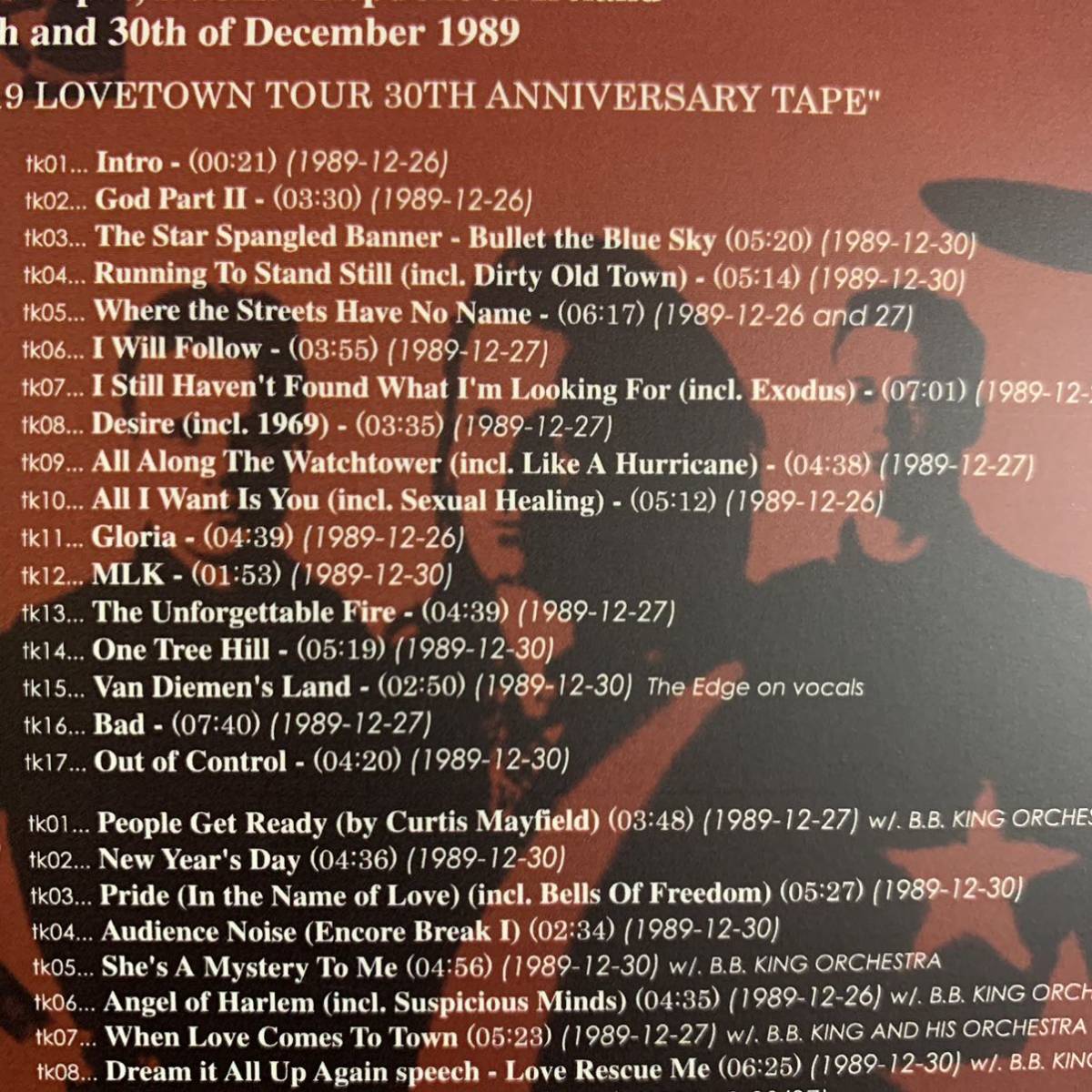 U2 with BB KING / LOVETOWN TOUR 30TH ANNIVERSARY TAPE (2CD)