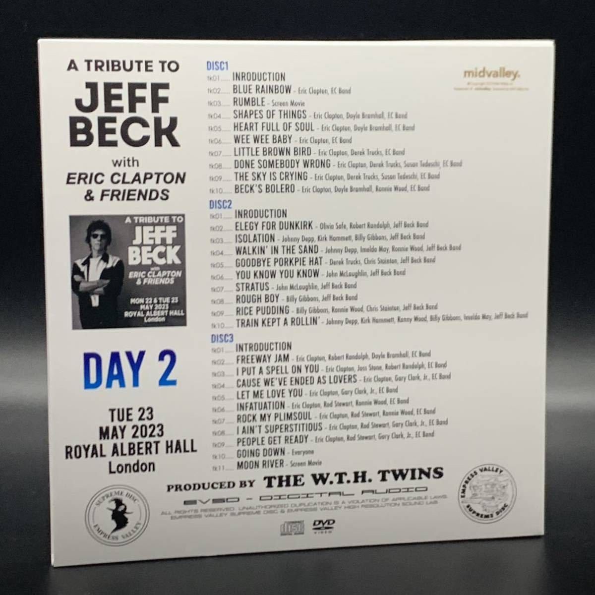 ERIC CLAPTON / JEFF BECK TRIBUTE CONCERT (6CD+ 2DVD) Empress Valley Box set