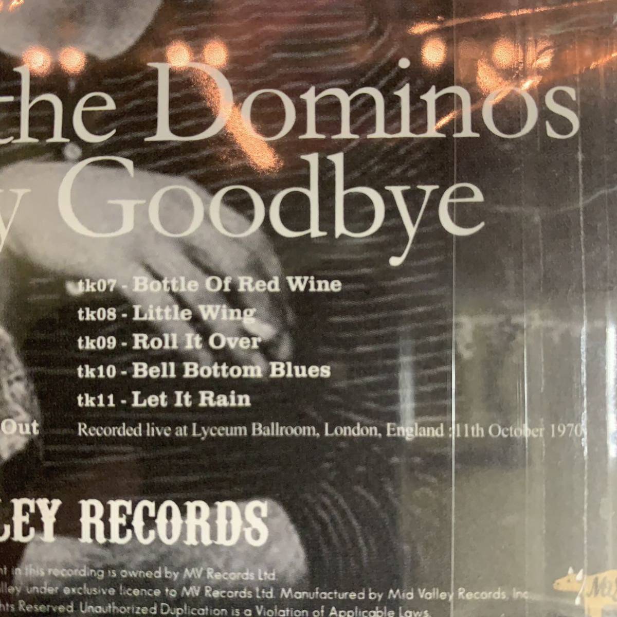 Derek And The Dominos Never Say Goodbye 1970 1CD Mid Valley