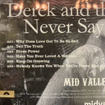 Derek And The Dominos Never Say Goodbye 1970 1CD Mid Valley