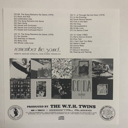 Led Zeppelin / Classic Records 45 RPM One Side Pressing 12CD Box Empress Valley