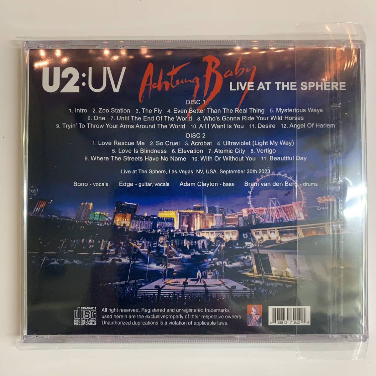 U2 / LIVE AT THE SPHERE 2023 (2CDR) – WORLD MUSIC LOVER