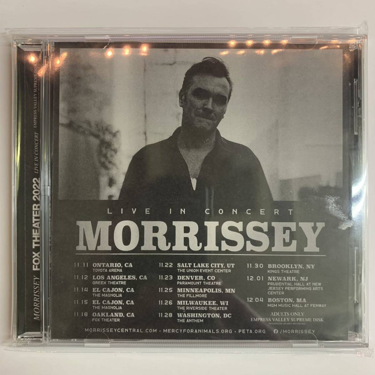 MORRISSEY / FOX THEATRE 2022 (1CD) Empress Valley