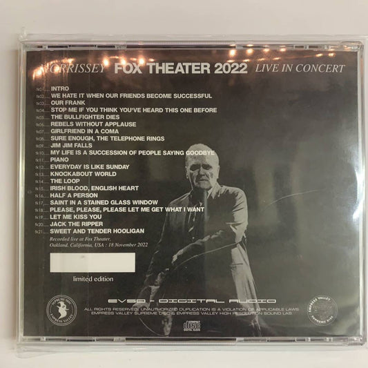 MORRISSEY / FOX THEATRE 2022 (1CD) Empress Valley