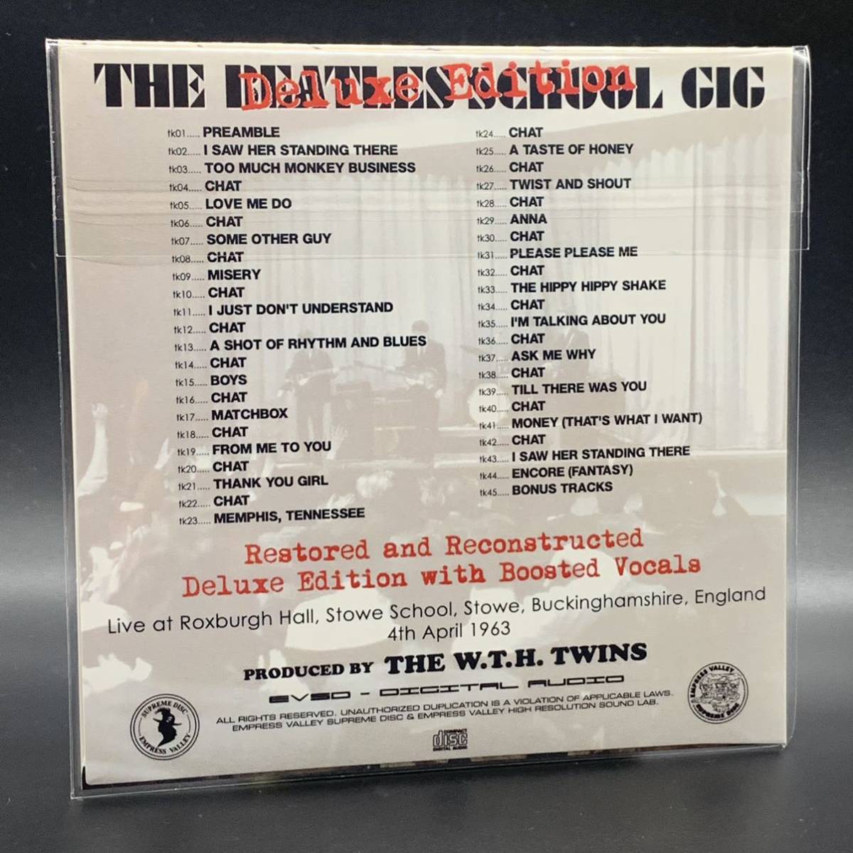 THE BEATLES / SCHOOL GIG deluxe edition (1CD+Bonus EP)