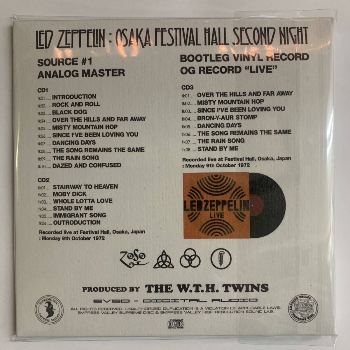 LED ZEPPELIN / LIVE IN OSAKA 7CD BOX Empress Valley