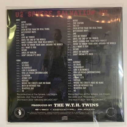 U2 / SPHERE SALVATION 4CD IEM Soundboard