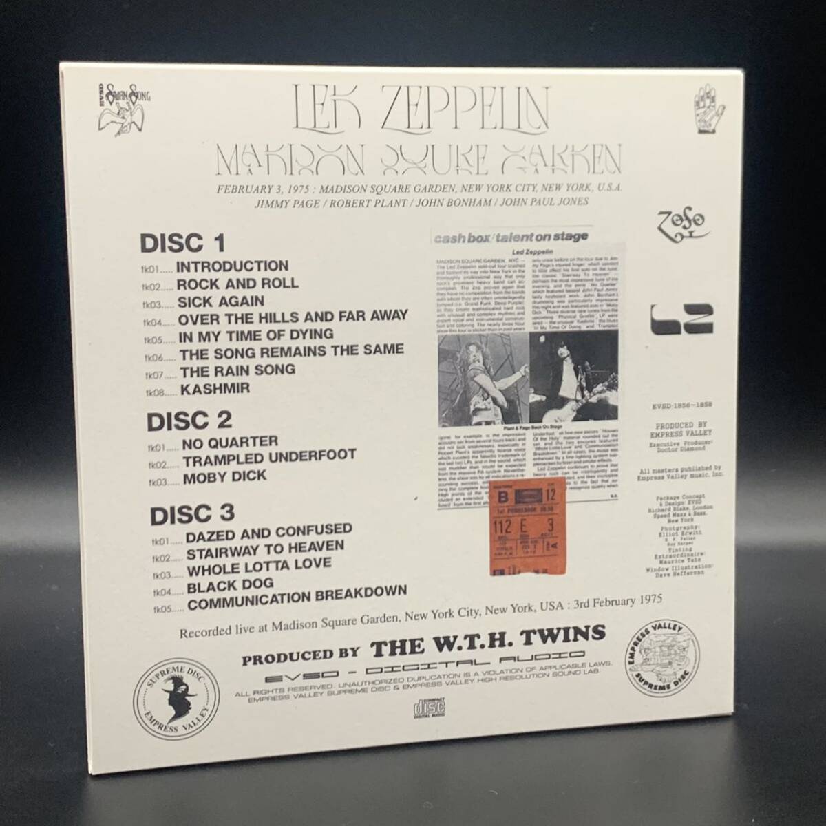 LED ZEPPELIN / JESUCRISTO SUPERSTAR 1975 MSG Arties Recording Empress Valley CAJA DE 9 CD